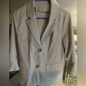 Plaid Polyester blazer